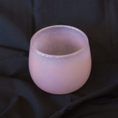 Mouthblown glassvase old rose small